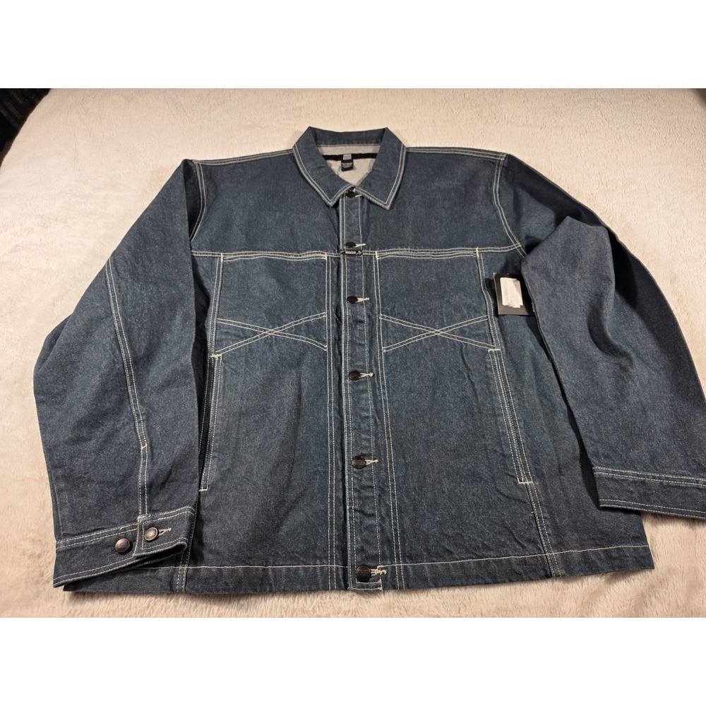 VTG Y2K NWT Marithe Francois Girbaud  X Frame Denim Jean Trucker Jacket Mens 3XL
